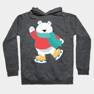 Polar Bear Go Skating for Merry Christmas Hoodie